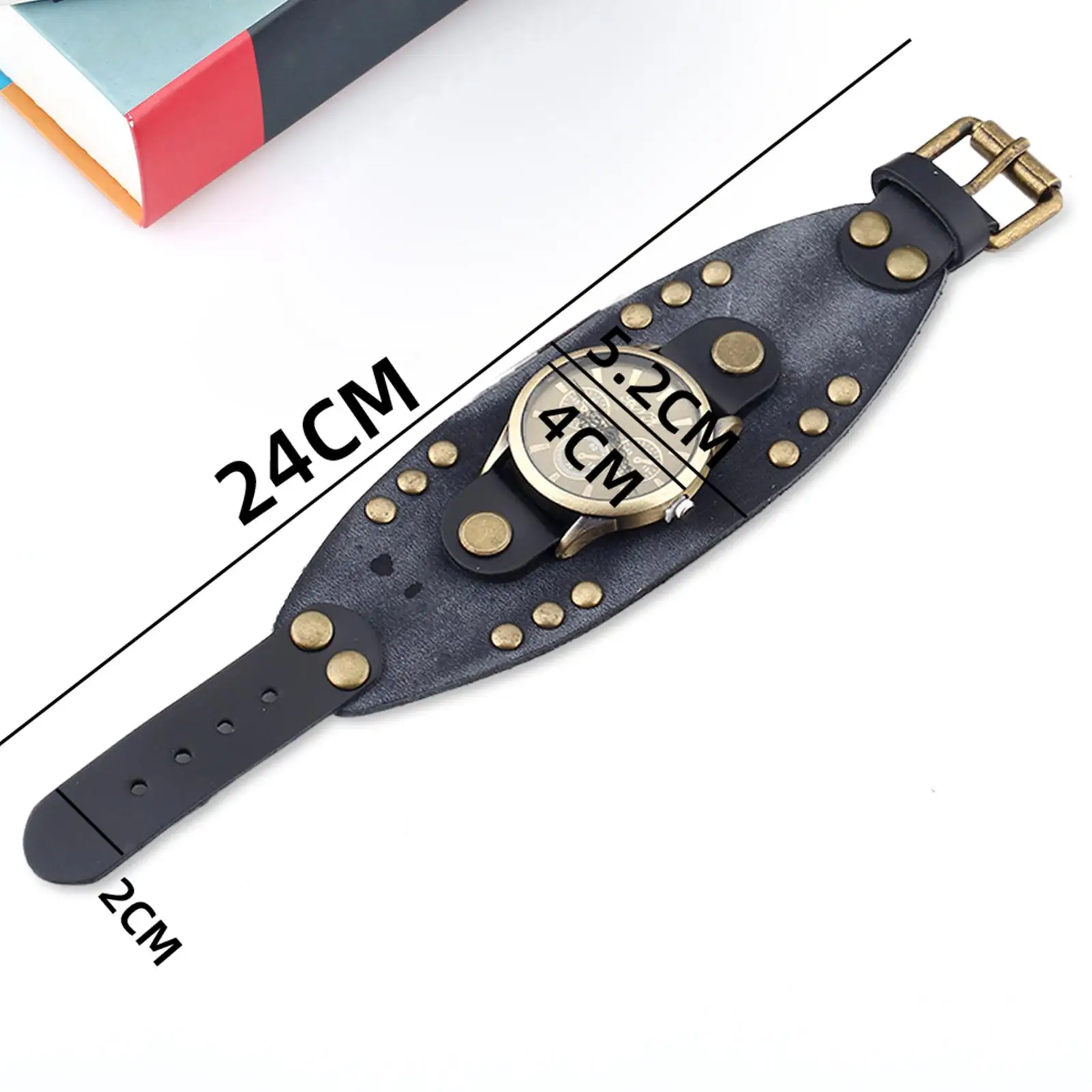 Genuine PU Leather Pointer Watch Bracelets Lightweight Jewelry Father's Day Gift