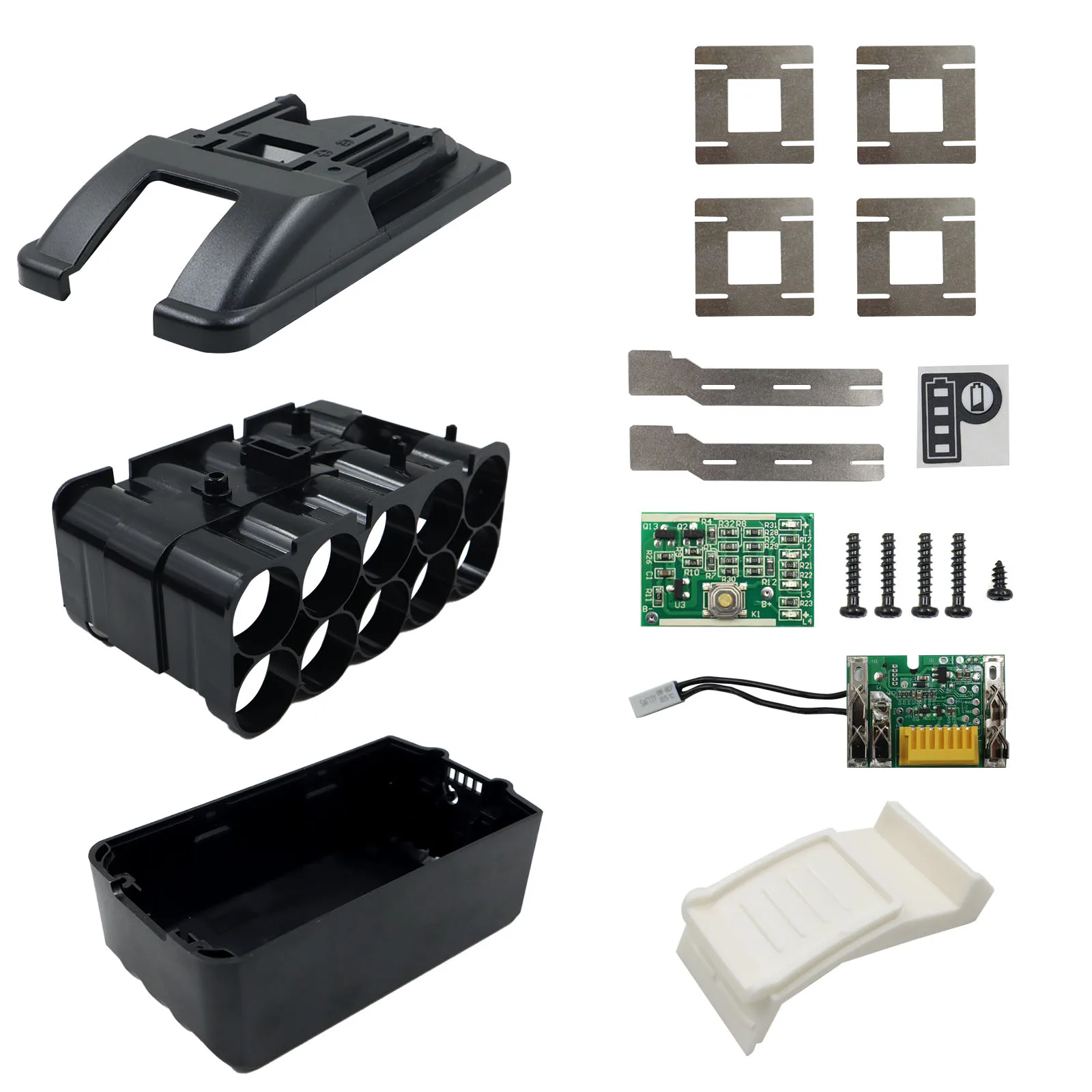 10-элементный корпус батареи 21700, замена деталей для Makita 18 В BL1845 BL1860 серии LXT, ремонтный комплект для ремонта батареи с печатной платой