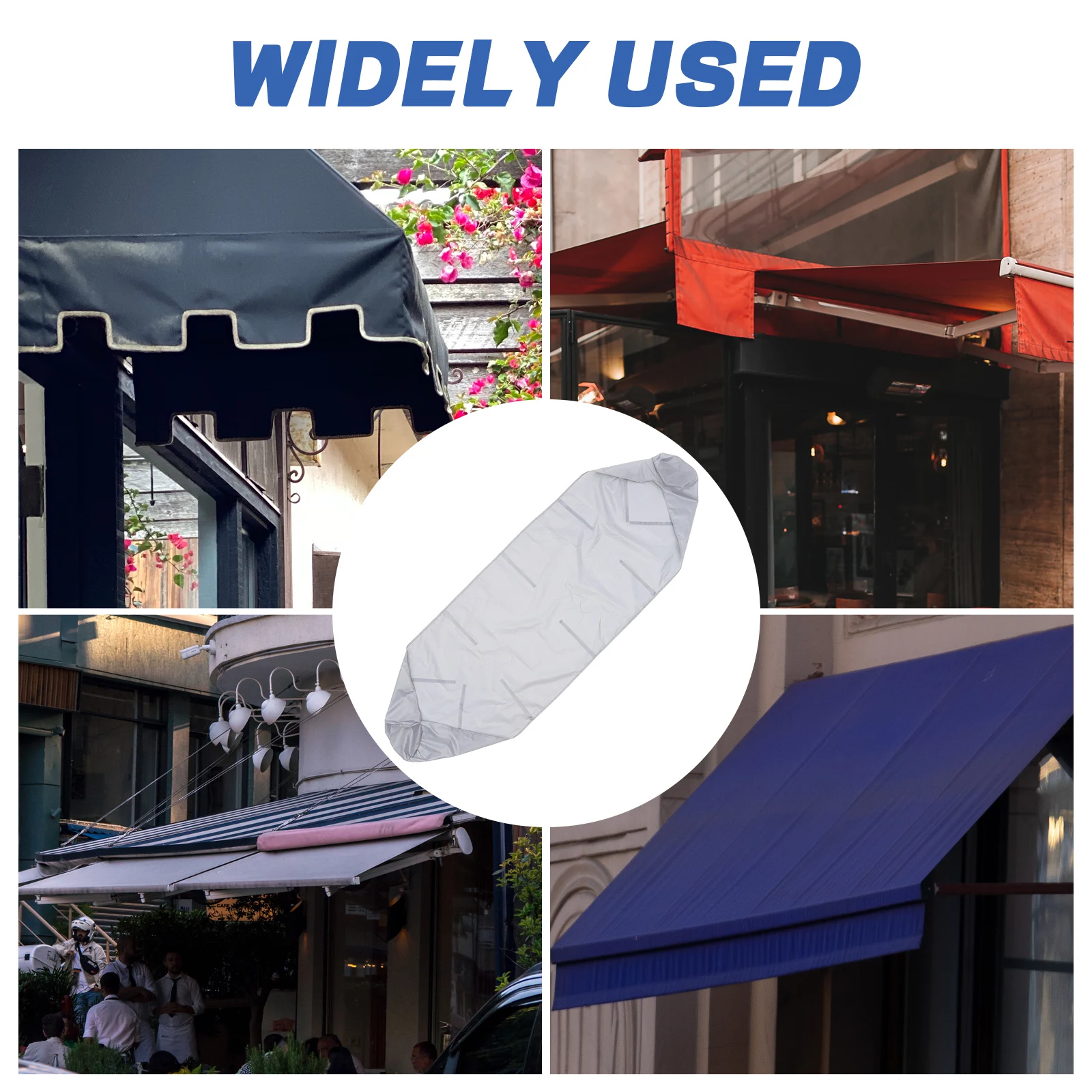 Awning Waterproof Cover Patio Protective Grey Shade Canopy for Roller Blind Outdoor Awnings Supplies Garden Balcony Foldable