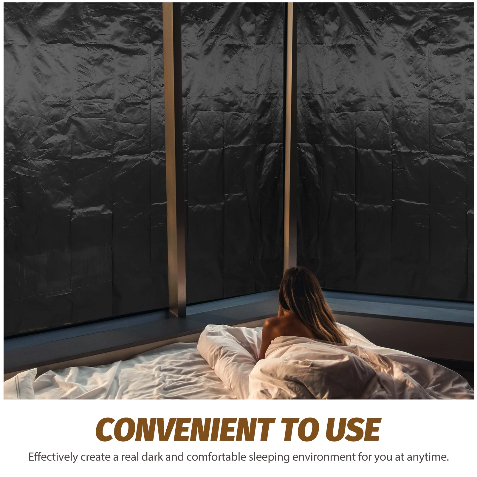 

Blackout Curtains 138x57 DIY Cuttable Portable Travel Room Darkening Shades Blinds Window Coverings Cloth