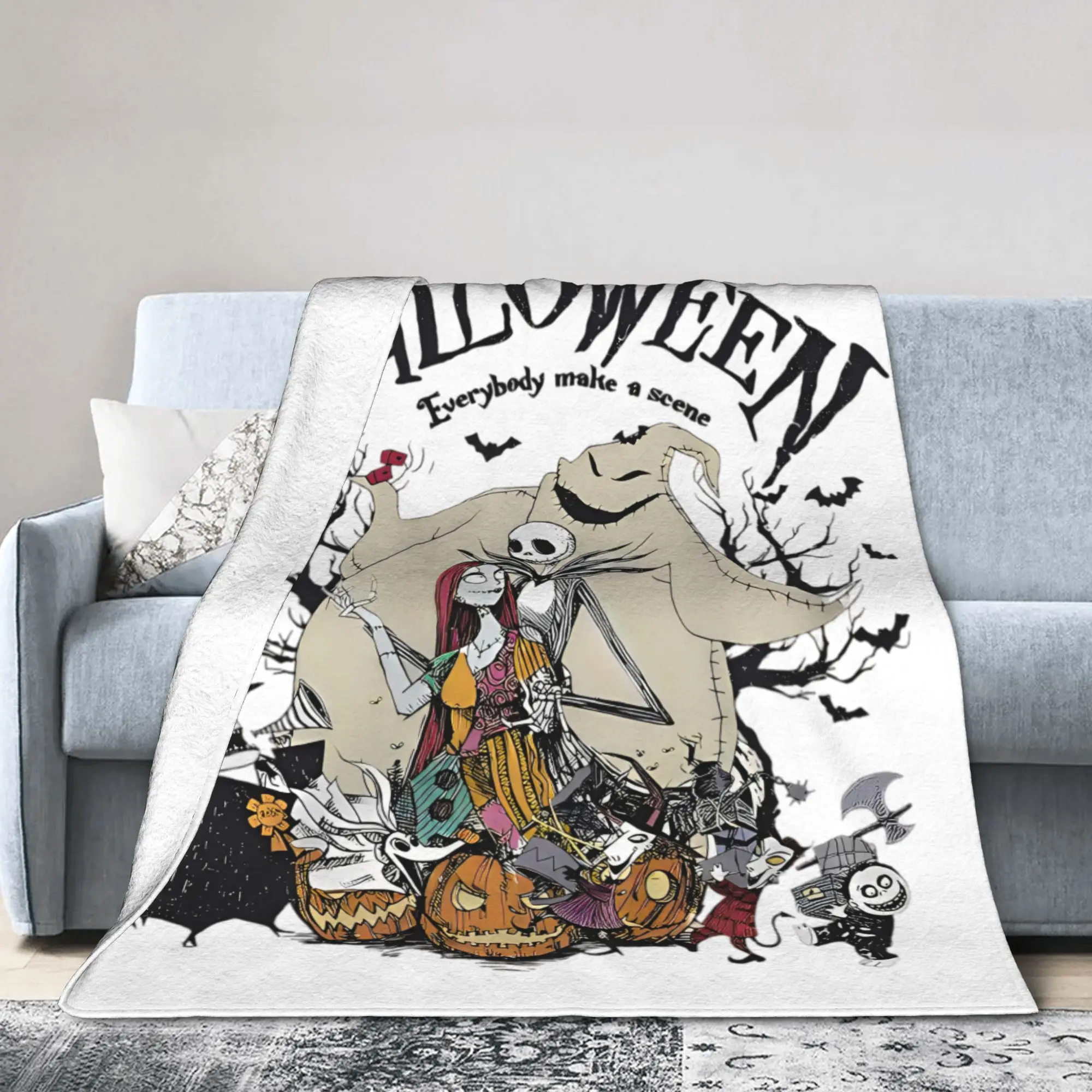 

Кошмар перед Рождеством Джек Скеллингтон Салли Одеяло Флисовые теплые пледы для постельного белья Пледы Одеяло
