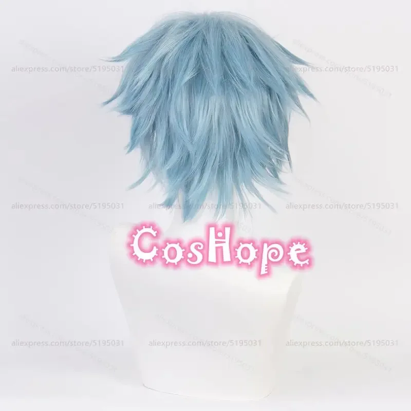 MHA Сигараки Томура Косплей Парик Мужчины Короткий Ледяной Синий Парик Косплей Аниме Косплей Парик Термостойкие Синтетические Парики