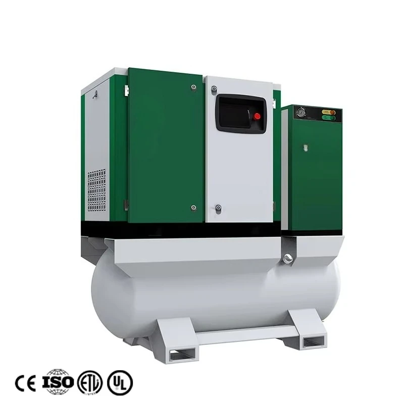 PM VSD Rotary Screw Air Compressor – 7.5–22 kW, Silent All-in-One with Dryer & Tank, 380V/50Hz 3-Phase