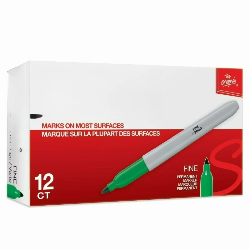 

Маркер перманентный тонкоконечный, зеленый, упаковка 12 шт.