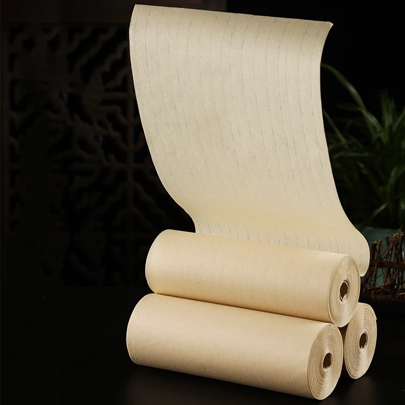 Super Thin Cicada Wings Xuan Paper Long Scroll Calligraphy Practice Half Ripe Rice Paper Brush Calligraphy Copying Xuan Paper