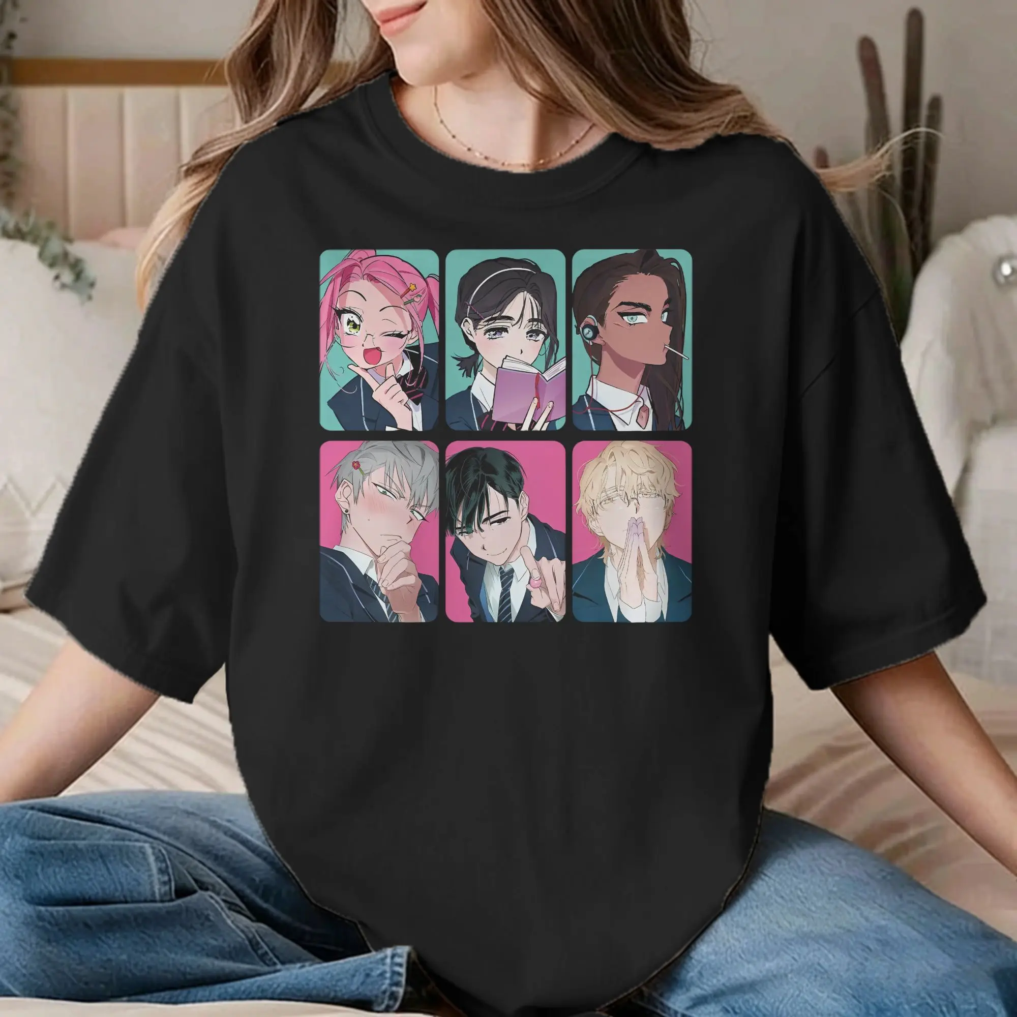 Camisetas Alien Stage Anime para Homens e Mulheres, Camiseta de Manga Curta Única Mizi Sua Till Ivan Hyuna Luka, Roupas de Algodão Plus Size
