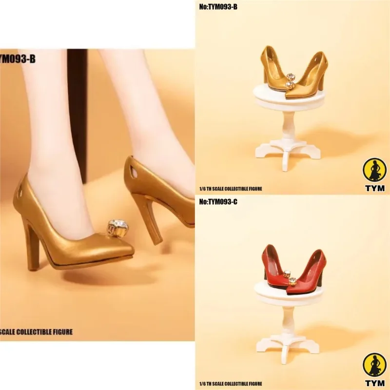 

1/6 Scale Pointy High-heeled Plastic Shoes Doll Three Colors for 12 Inch Female Soldier Model Action Toy Figures Accessories