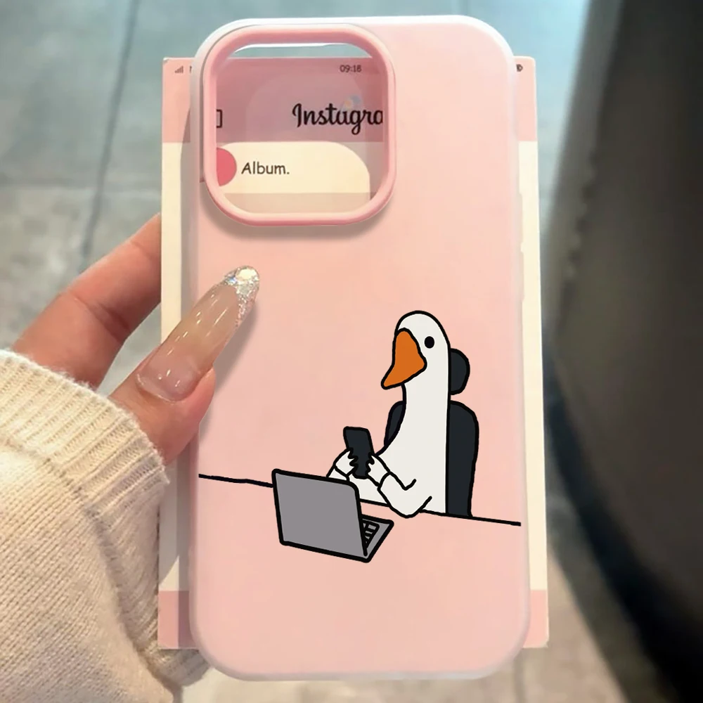 Funny Working Duck Jelly Phone Case For Samsung Galaxy S26 S23 S22 S25 S24 S21 Ultra S26 Plus A57 A37 A17 A56 A07 Bumper Cover