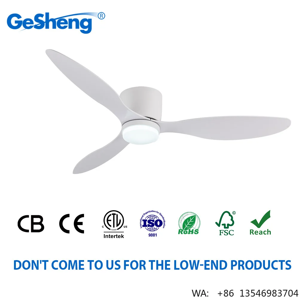 Smart Tuya Remote 52-Inch LED Ceiling Fan Light 3 ABS Blades  Modern DC Motor for Living Room