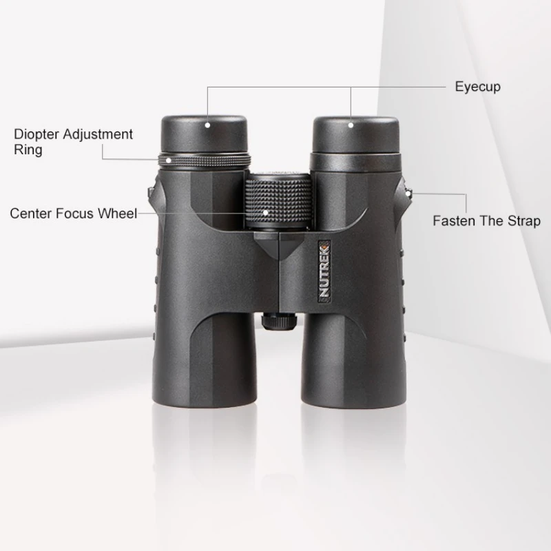 NUTREK SAFARAGE 8x32 Roof Binoculars FMC BaK4 Prism Waterproof Extra Clear Optics for Hunting and Outdoor Birding Telescope