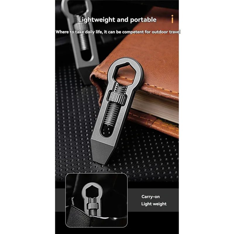 A15F-шестигранный ключ из титанового сплава, мини-электрическая монтировка, открывалка для бутылок, брелок, комбинация инструментов, снаряжение для походов на открытом воздухе