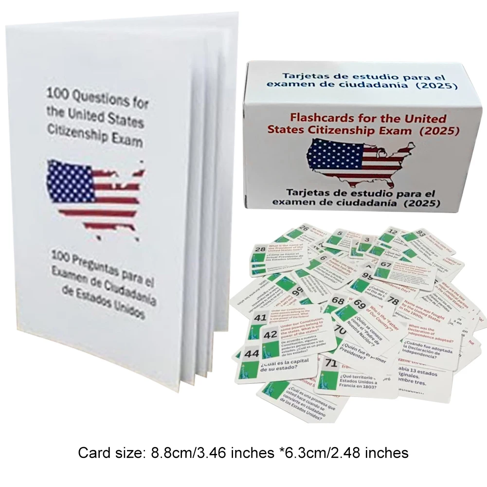 100 USCIS Questions and Answers Flashcards Naturalization Test Study American Civics US Citizen Test Flash Cards