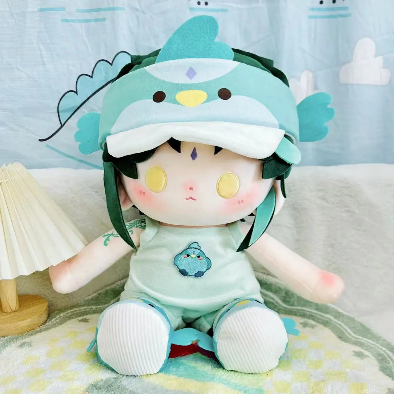 Doll Clothes for 40cm Doll Summer Cool Suit Jumpsuit with Suspenders Anime Blue Bird Clothes Accessory Game Periphery Fans Gifts