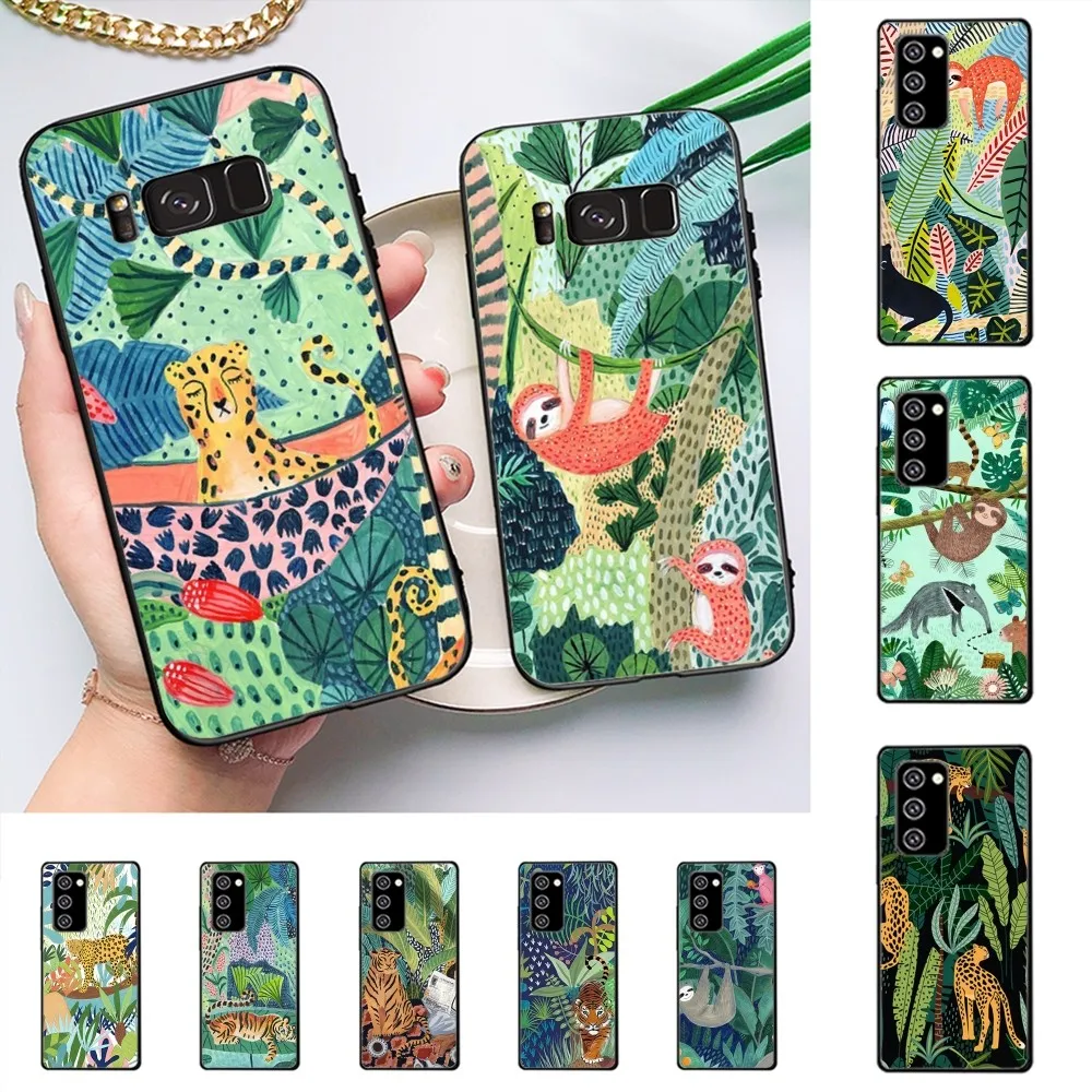 Cute Cartoon Anime Sloth Leopard Phone Case For Samsung J 7 Plus 7core J7 Neo J6 Plus Prime J6 J4 J5 Mobile Cover