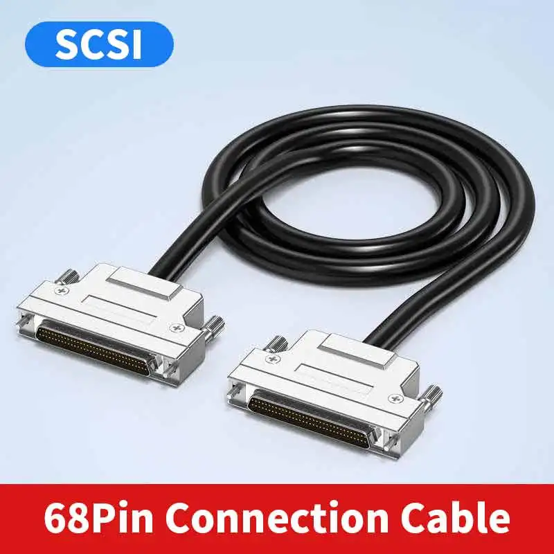 

Промышленный соединительный кабель SCSI 68-контактный, SCSI HPDB68 на VHDCI68, кабель для программирования и передачи данных, с медным сердечником, двойное экранирование