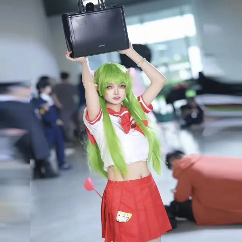 Anime Bienvenido al demonio Iruma-kun Valac Clara Cosplay peluca uniforme escolar para mujer JK accesorios para el cabello traje de Halloween; 2'a,6.