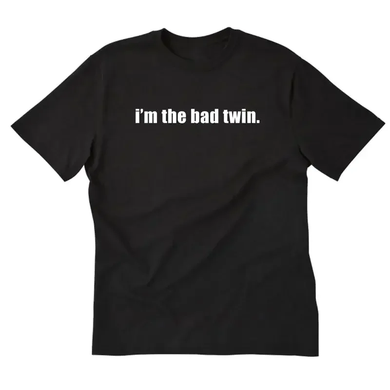 I'm The Bad Twin T shirt Funny Twins Birthday Christmas Sibling