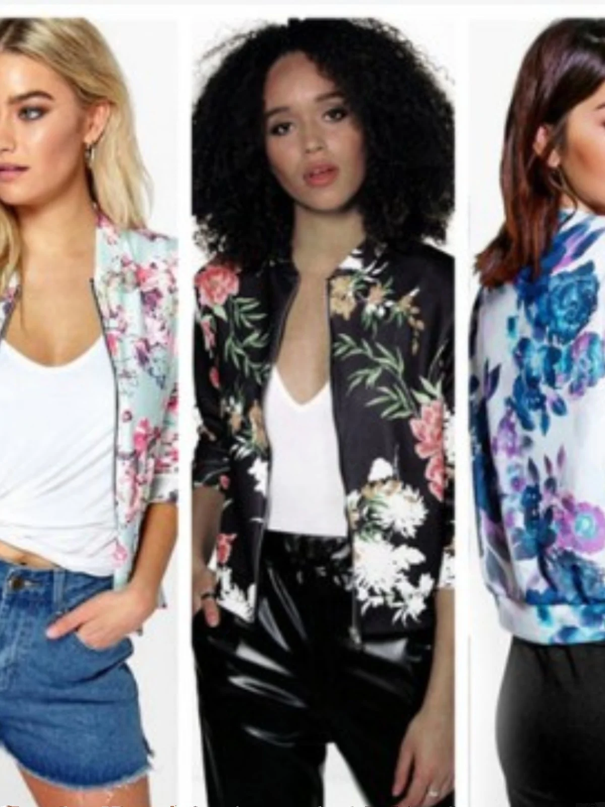 

Весенняя бейсбольная одежда Jaet с цветочным принтом Long Sve ort Верхняя одежда женская модная уличная застежка-молния прямого кроя