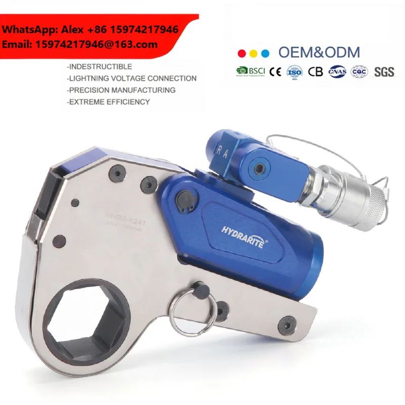 Al-Ti Alloy Material Hexagon Cassette Square Drive Low Profile Hydraulic Torque Wrench Outlet Fast Delivery Hydraulic Tools
