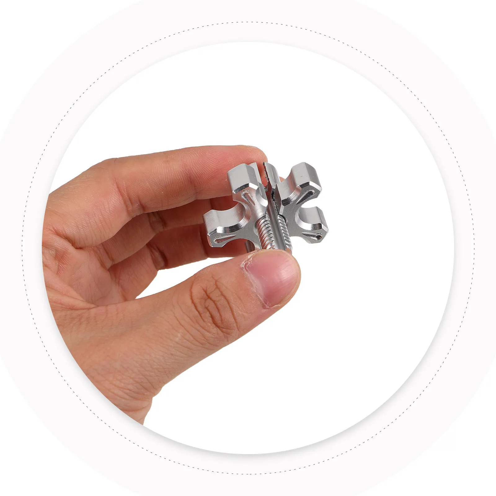 Motorcycle Clutch Adjustment Screw Slotted Aluminum Alloy Silver Precise Tuning Cable Tension Adjuster Universal Bike Part