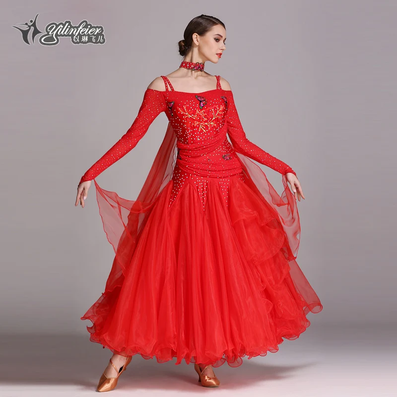 

Dance Skirt Ballroom Swing Dress Waltz Costume Rave Festival Clothing Robe Patinage Vestido Patinaje Artistico Niña