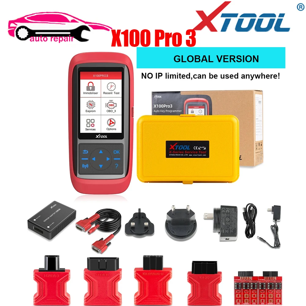 2024 XTOOL X100 PRO3 X100 PRO2 Key Programmer OBD2 Car Code Reader Diagnostic Tool 8 Services Free Update With EEPROM Adapter