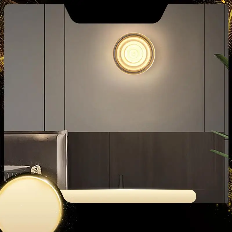 

X40A_XA-7W LED Light Minimalist Wall Lamp With 3 Color Modes Modern Hallway Staircase Wall Lamp Bathroom Decorative Lighting Gre