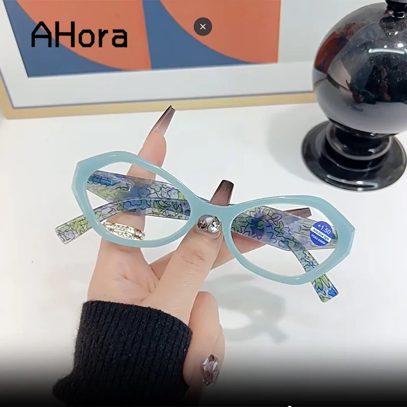 

Ahora New Trend Special-Shaped Reading Glasses Women&Men Blocking Blue Light Computer Presbyopia Eyeglasses Goggles +1.0..+3.5