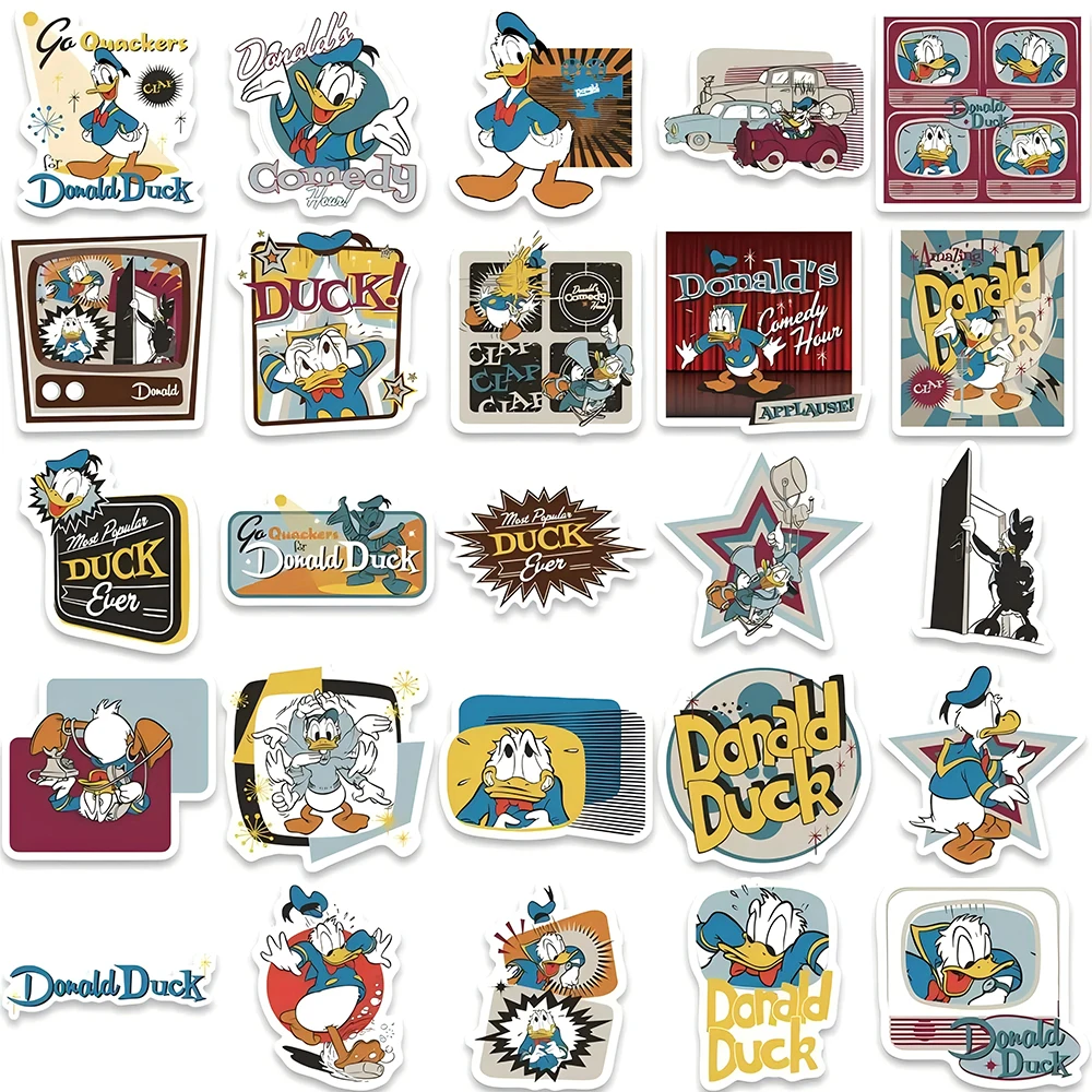 10/30/50pcs Disney Cute Cartoon Donald Duck Stickers for Kids DIY Stationery Phone Case Laptop Kawaii Anime Decals Toys Gifts