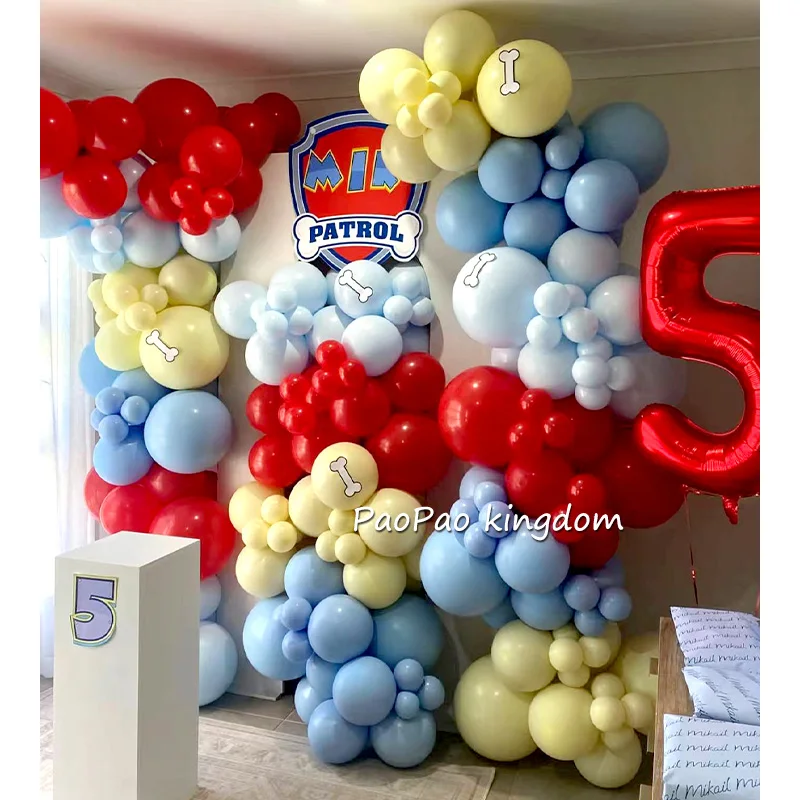 PAW Patrol Theme Arch Garland Balloon Kids Birthday Party Balloon Set Aluminum Foil Balloons Baby Shower Supply Decorations