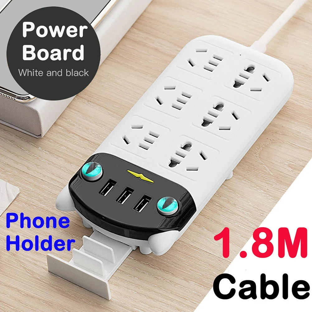 Charging Socket Extension Cord with Cords Multiple Outlets Power USB Port Electrical Ports Multifunctional Plug Board