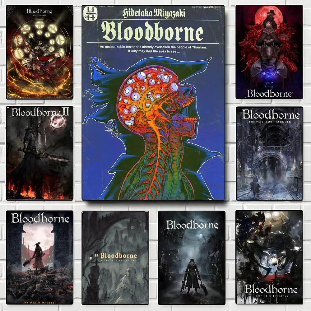 Game Bloodborne Poster  Poster Print Wall Art Pictures Canvas Painting Living Room Bedroom Home Decor