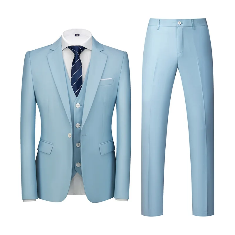 Traje de esmoquin para hombre, traje de tres piezas para padrino de boda, X109