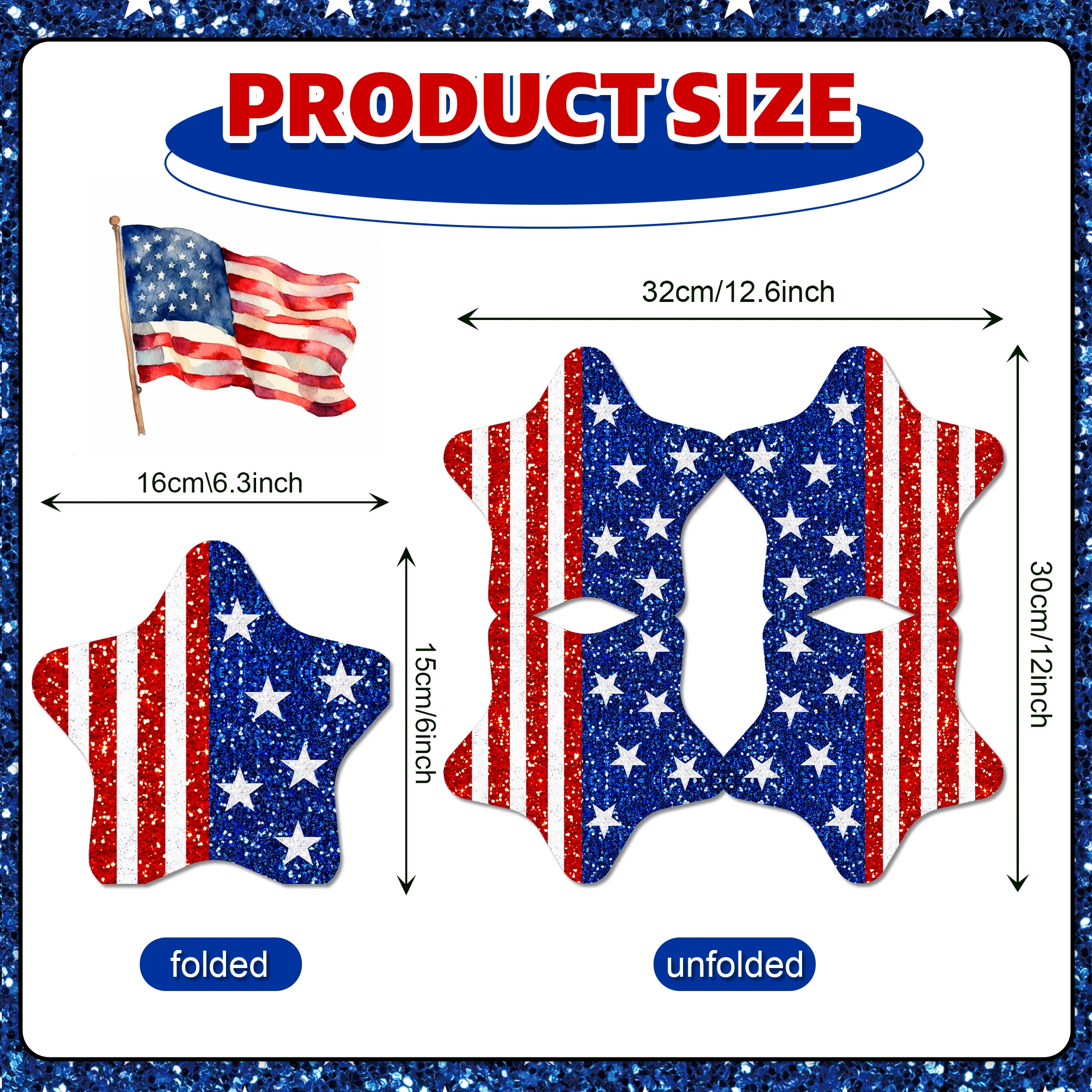 20/40/60pcs American Flag Star Shaped Disposable Paper Napkins Cocktail Napkin United State Patriotic Birthday Party Table Decor