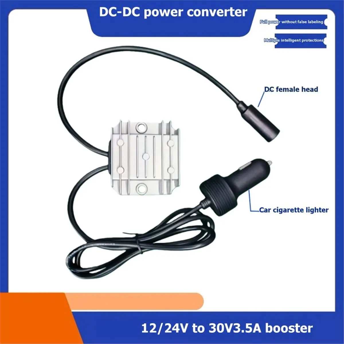 DC 12/24V to DC 30V 3.5A Step-Up Converter Module Compatible Power Adapter Car Charger for RV, Truck and Outdoor Use