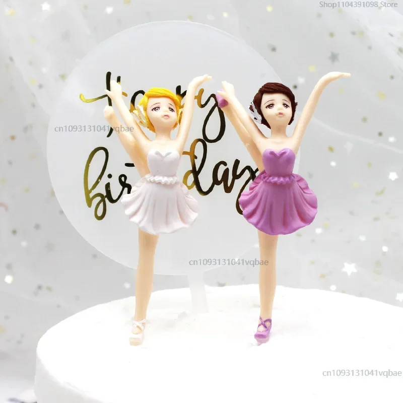 مصغرة لتقوم بها بنفسك بيت الدمية زخرفة الفنون والحرف الصغيرة زخرفة التماثيل راقصة الباليه الفتيات المشهد الصغير الرقص فتاة الفيجوور #2