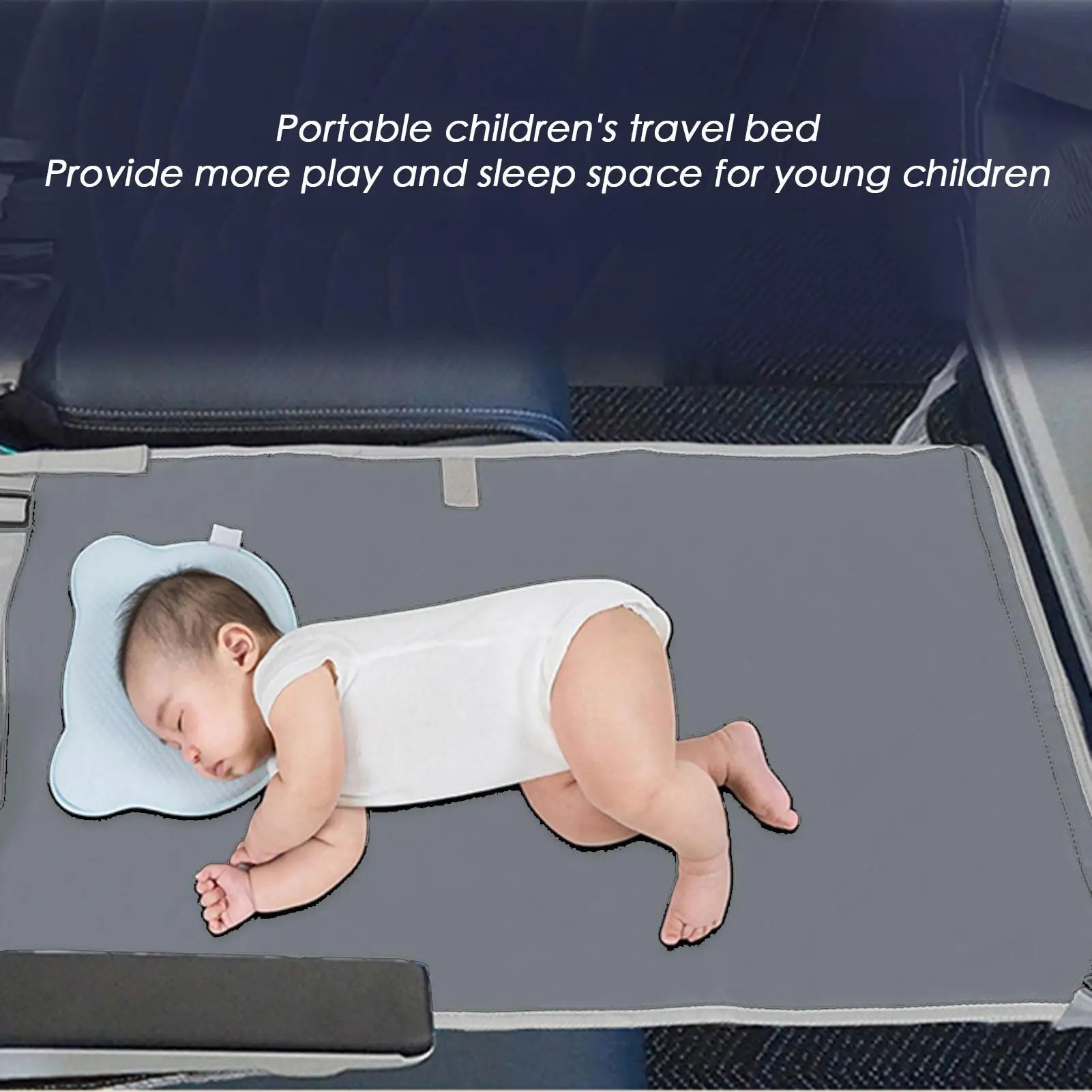 

Travel Toddler Bed Toddler Plane Bed Footrest Lightweight Adjustable Travel Hammock Seat Extender Comfortable Flight Supplies