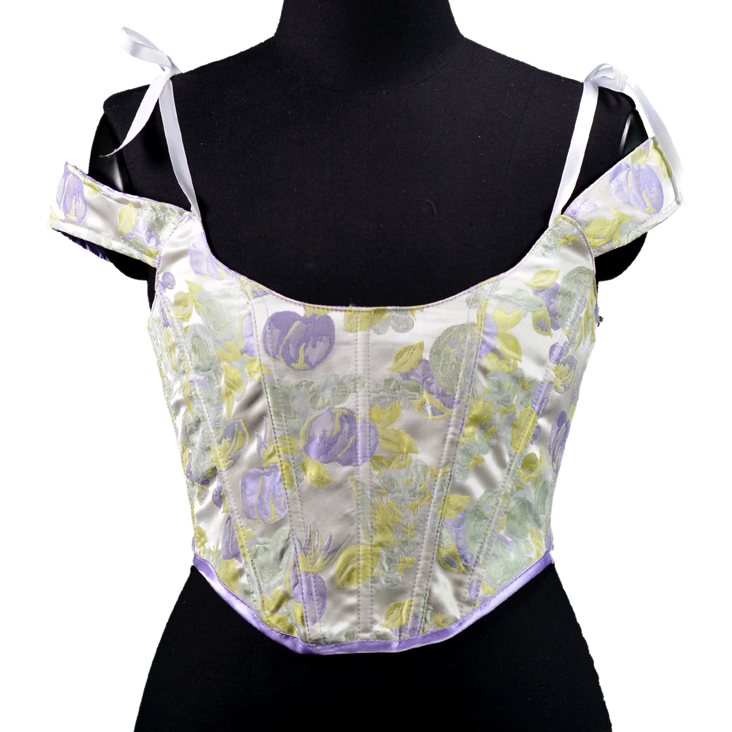 

Flower Print Crop Tops for Women Hollow Corset Vest Top Cropped Feminino Backless Club Top Tanks Fashion Clothings Corset