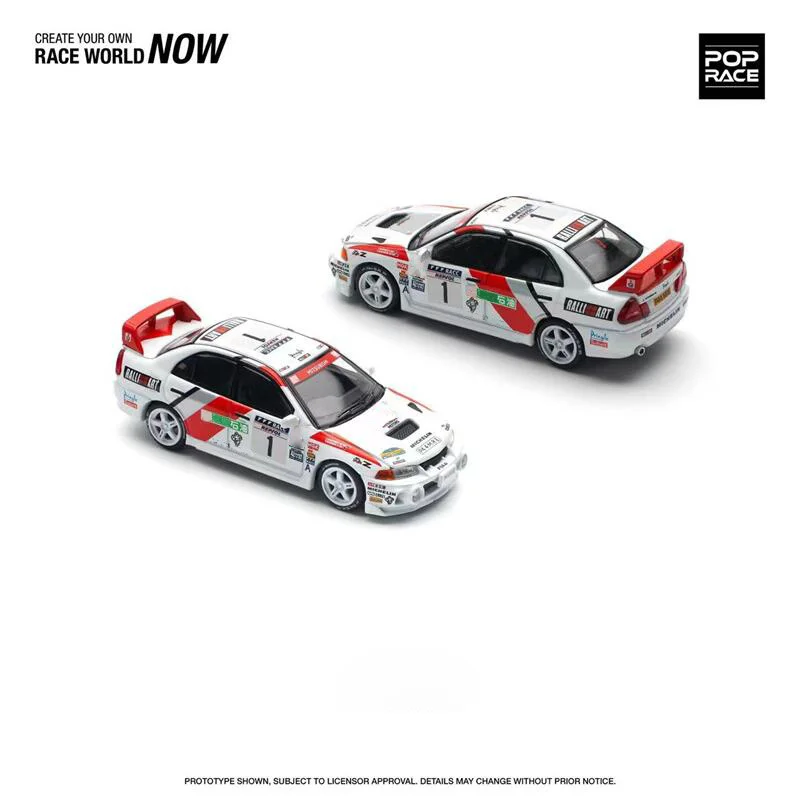 **Pre-Order** POP RACE 1:64 LANCER EVO IV - WINNER, RALLY DE CATALUNYA 1997 Diecast Model Car