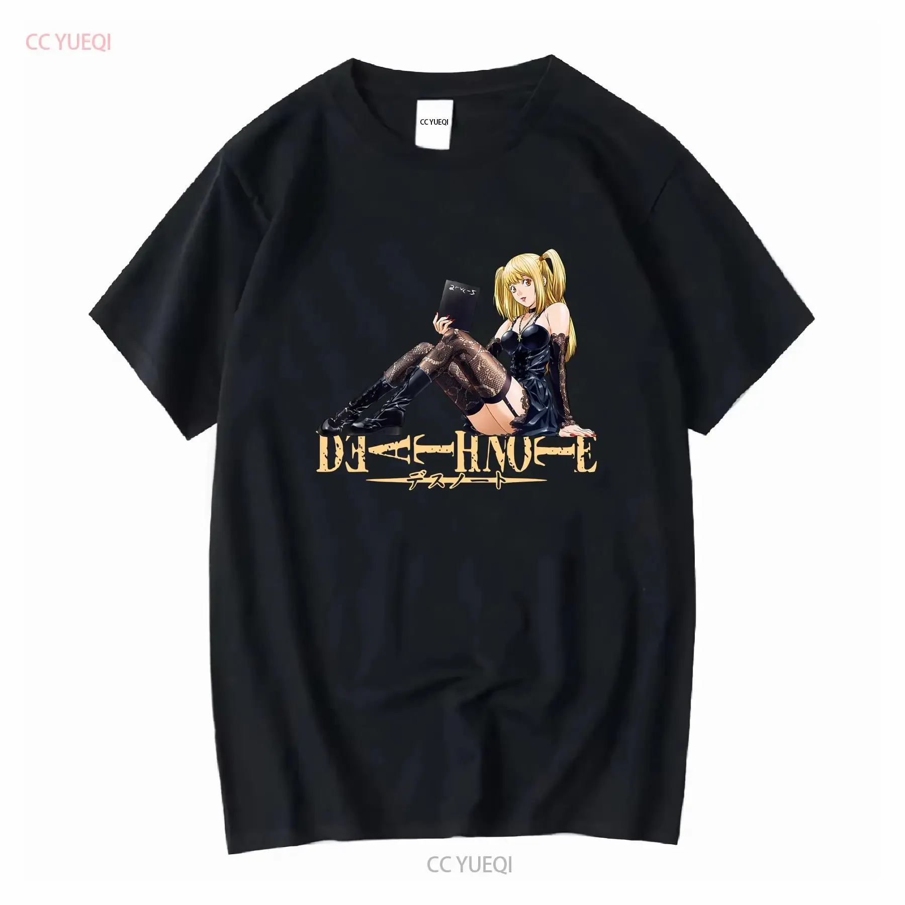 Death Note Misa Book Black T Shirt SHONEN JUMP vintage Washed designer clothes Casual Unisex Top For Everyday Wear streetwear