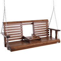 VEVOR Wooden Porch Swing 5 ft Patio bench swing for Courtyard & Garden Upgraded 880 lbs Strong Load Capacity Swing Chair Bench