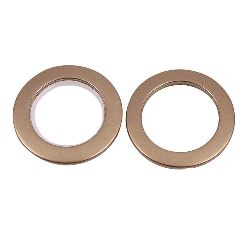 100 Pack Curtain Grommet, Inner Diameter 43Mm Curtain Eyelet Rings Nanoscale Low Noise Roman Ring (Coffee)