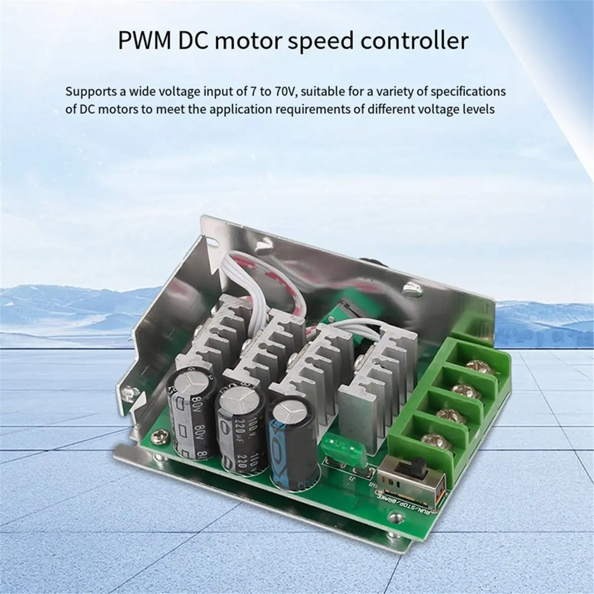 DC Motor Speed Controller PWM Controller DC7-80V 30A Adjustable PWM Motor Speed Regulator 12V 24V 36V 48V 70V