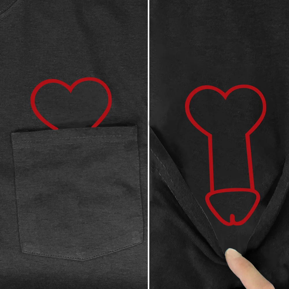 CLOOCL Funnny T-Shirt Fashion Pocket Medicine Heart Other Side Printed T-shirt Funny Cotton Tee Tops Dropshipping