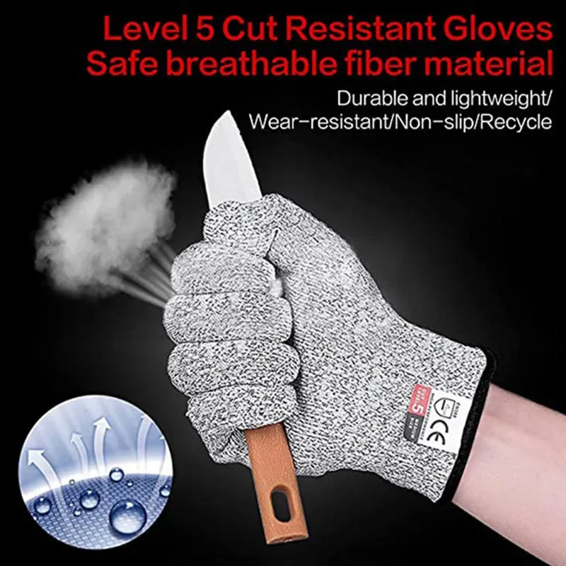 Anti-cut Gloves Safety Cut Proof Stab Resistant Stainless Steel Wire Metal Mesh Butcher Protect Meat Cut-Resistant Gloves