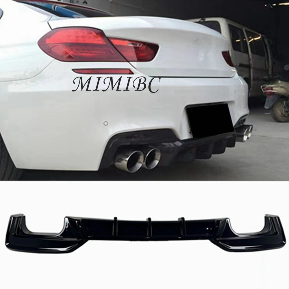 

For BMW 6 Series F06 4-Door Only for MT-Sport Edition 2012-2016 ABS Gloss Black Rear Bumper Diffuser Lip SPOILER