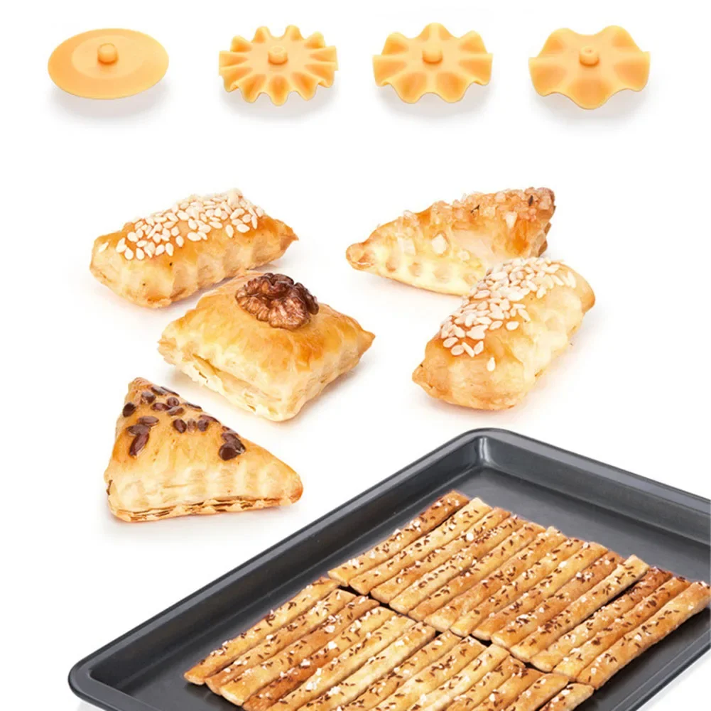Dumplings Biscuit Roller Cookie Rolling Cutting Blade Dough Circle Cutter Pull Net Wheel Gift Dining Bar Supplies Baking Pastry