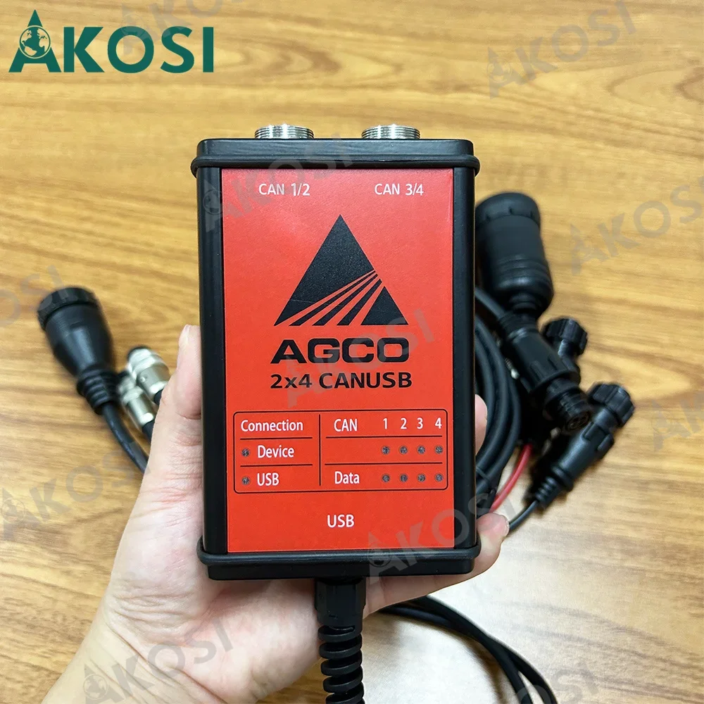 Akosi Agricultural Electronic Diagnostic Tool EDT For AGCO DIAGNOSTIC KIT (CANUSB) FENDT FenDias Massey diagnostic tool