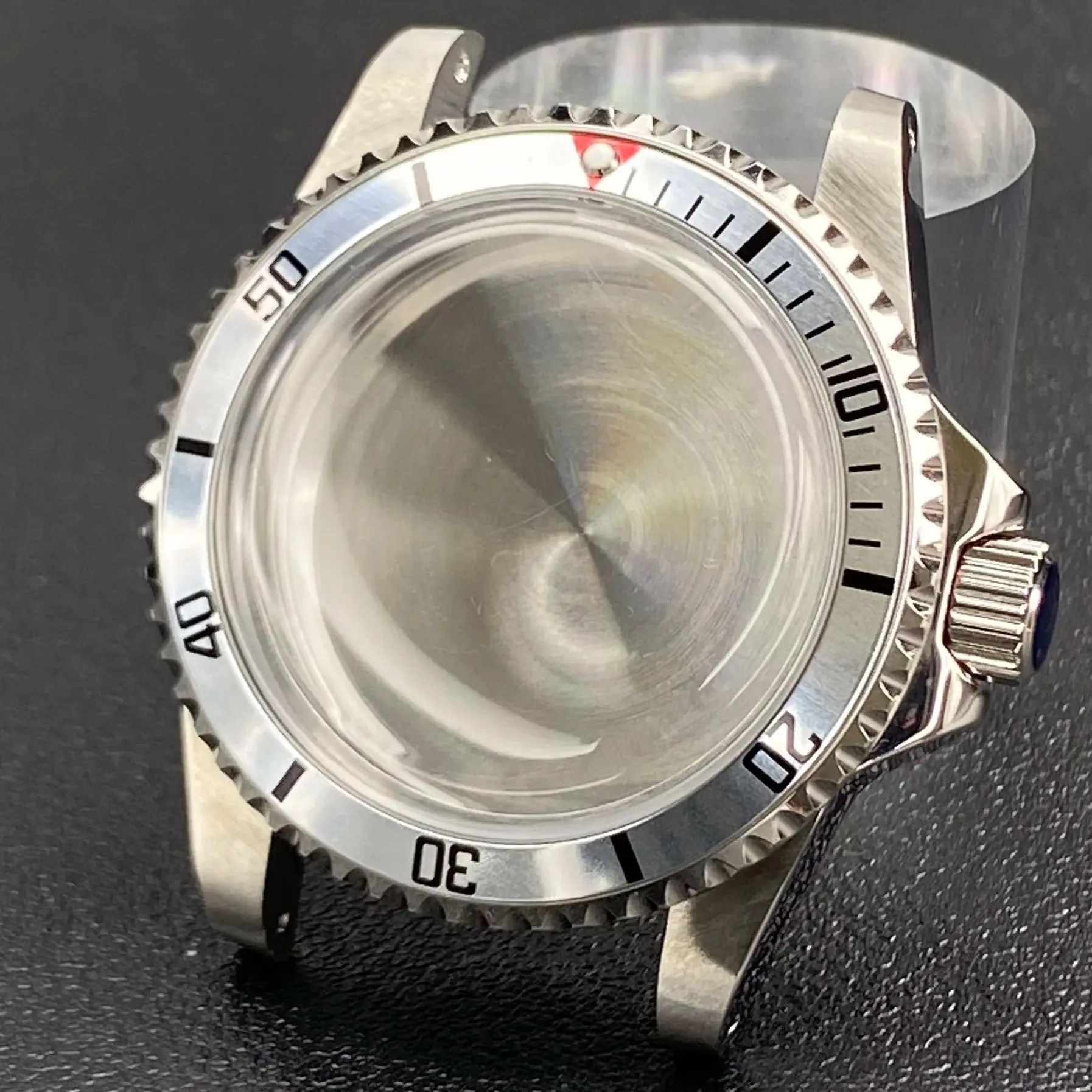 39,5 mm NH35Convex Mirror Vintage Case Dome Acrylic Crystal z aluminiową ramką do akcesoriów do ruchu SeikoNH35/NH36 Retro sub