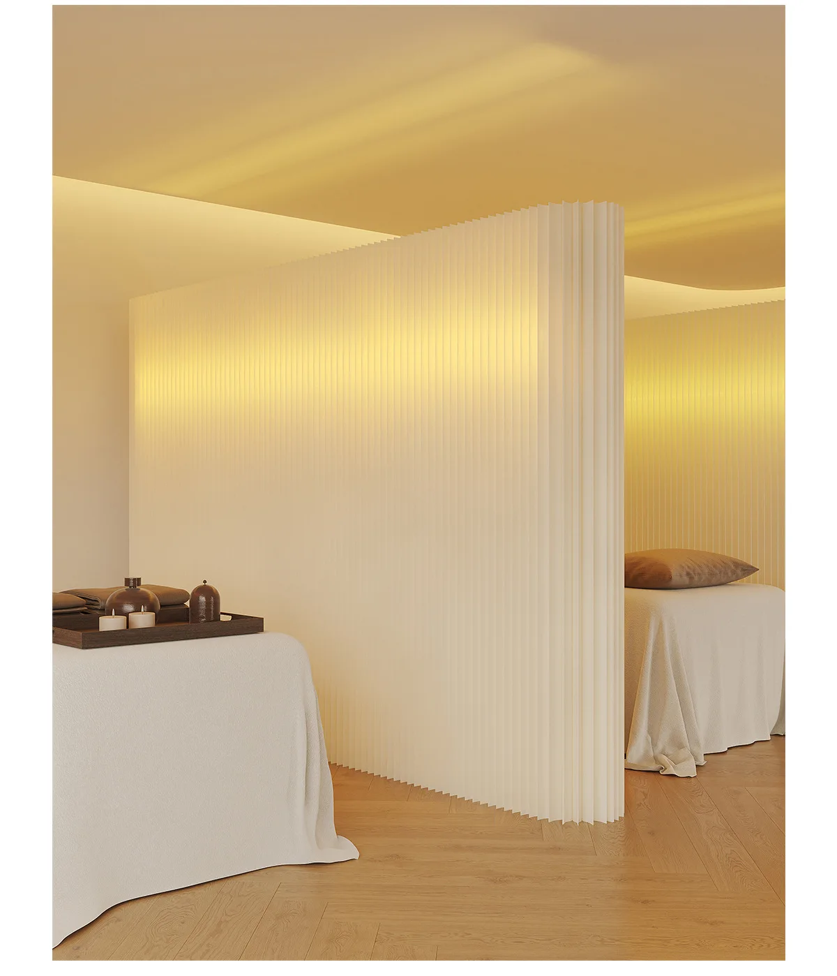 Length Adjustable Paper Partition Divider Folding Portable Paper Wall For Home Wedding Decoration